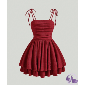 Ruby Ruched Tie-Strap Mini Dress