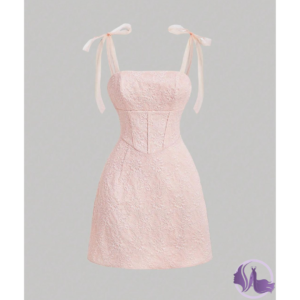 Blush Pink Floral Corset Mini Dress